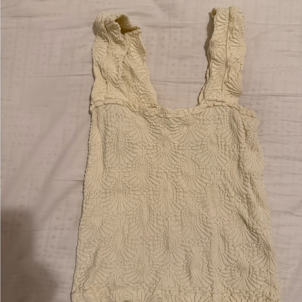 Cream Textured Women's Top- free people